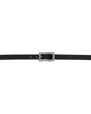 BY FAR Quadro Nappa Leather Belt - Black