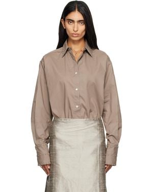 RESCHA Ssense Exclusive Tan Hom Embroidered Shirt - Brown