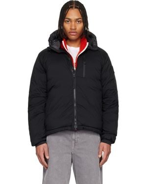 Canada Goose Label' Lodge Hooded Down Jacket - Black