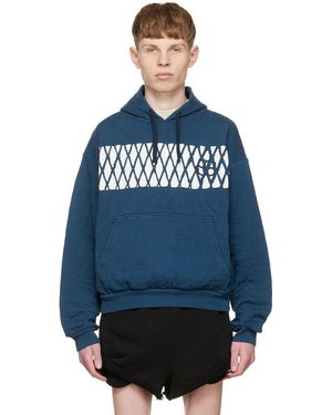 STEFAN COOKE ブルー コットン フーディ