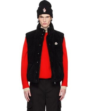 Moncler Colbricon Teddy Reversible Down Vest - Red