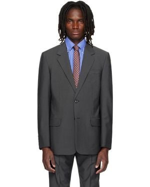 Valentino Wool Mohair Blazer - Grey