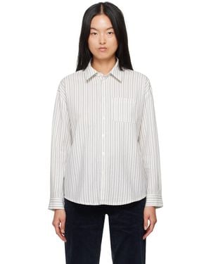 A.P.C. Striped Boyfriend Shirt - White