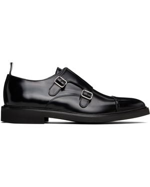 Thom Browne ブラック ソフト スパッツォラート ダブル モンクストラップ