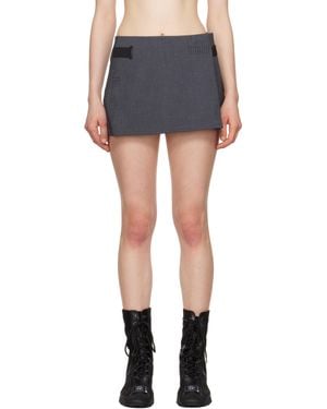 Hyein Seo Pleated Wrap Miniskirt - Blue