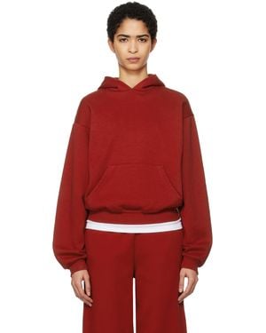 Skims Cotton Fleece Classic Hoodie - Red