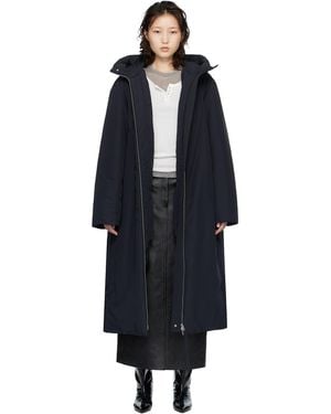 Jil Sander Relaxed Fit Long Down Coat - Black