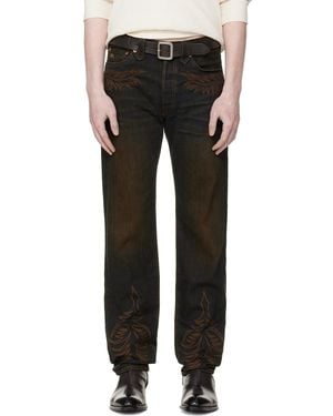 RRL Western Straight Leg Jeans - Black