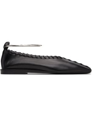 Jil Sander Ring Ballerina Flats - Black