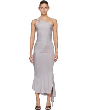 AARON ESH Jersey Fishtail Midi Dress - Black