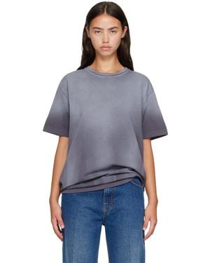 Mugler Short Sleeves Logo T-Shirt - Blue