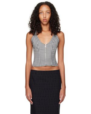 Miaou Ssense Work Capsule – Black & White Valda Corset