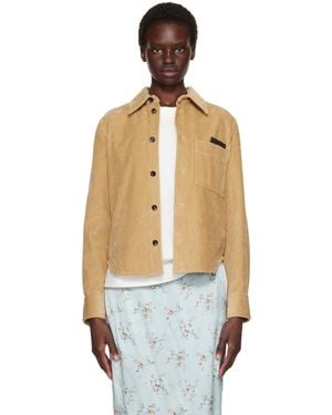 Bottega Veneta Tan Cotton Corduroy Shirt - Metallic