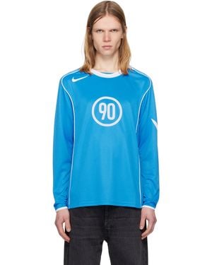 Nike Maillot De Soccer À Manches Longues Bleu À Technologie Dri-Fit