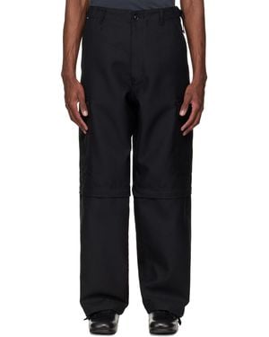 vowels Zip-Off Cargo Pants - Black