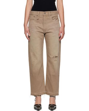 R13 Tan Boyfriend Jeans - Multicolor