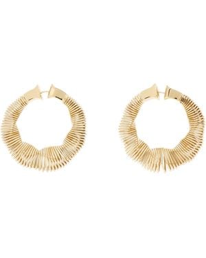 Alaïa Square Spiral Small Hoop Earrings - Black