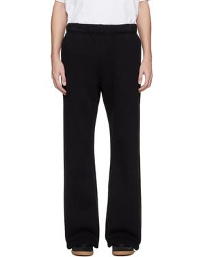 Les Tien Heavyweight Bell Bottom Joggers - Black