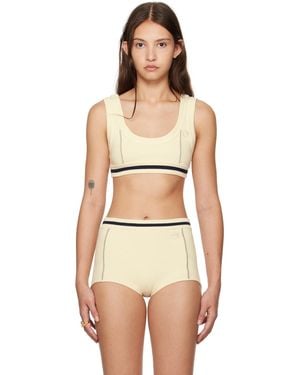 Ambush Off- Contrast Stitch Bra Top - Black