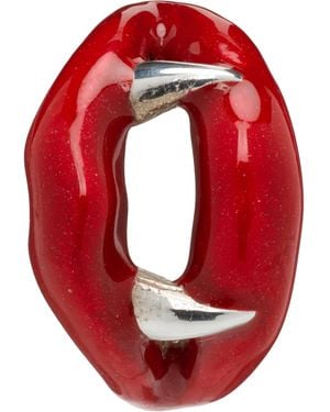 Yohji Yamamoto Vampire Pierce Rouge Single Earring - Red