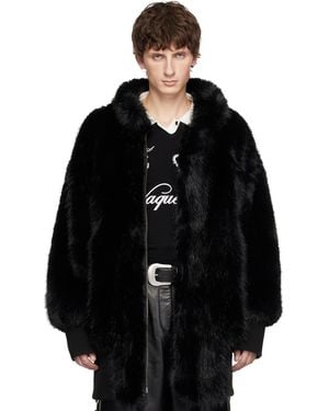 VAQUERA Faux-Fur Bomber Coat - Black