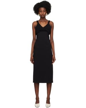 RECTO. Chunky Bra Top Patch Midi Dress - Black
