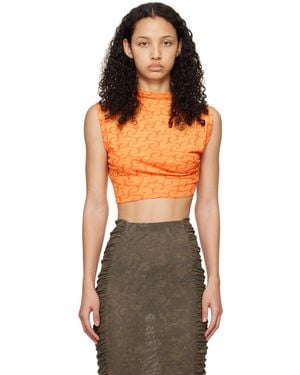 Jade Cropper Asymmetric T-shirt - Orange