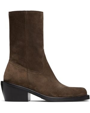 Dries Van Noten Zip Boots - Brown