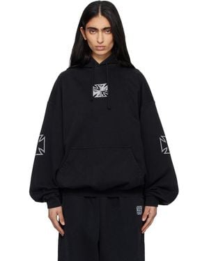 Vetements Triple Biker Cross Logo Hoodie - Blue