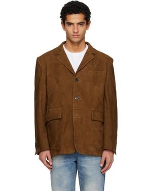 Tonywack Tailored Suede Jacket - Brown