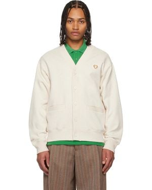 Aape By A Bathing Ape Cardigan À Logos Aapenow Et Moonface - Vert