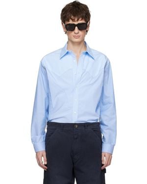 Maison Margiela Panelled Shirt - Blue