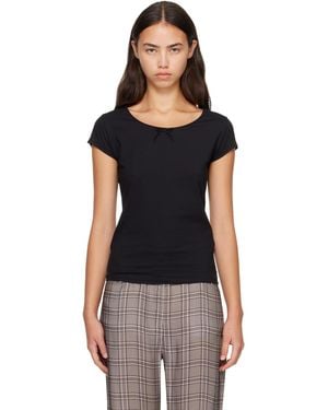Acne Studios Jersey Bow T-Shirt - Black