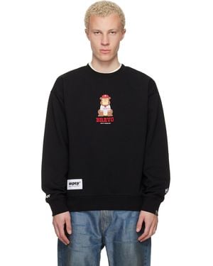 Aape By A Bathing Ape 'Aaper' Crew Neck Sweatshirt - Black