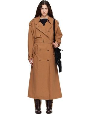 Isabel Marant Tan Violette Cotton Trench Coat - Brown