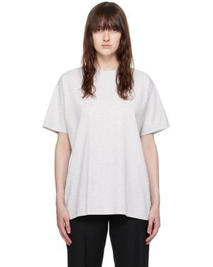 TOTEME グレー ストレート Tシャツ - ホワイト