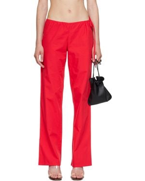 Brooke Callahan Tie Lounge Trousers - Red