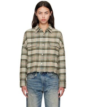 R13 Cropped Work Shirt - Multicolour