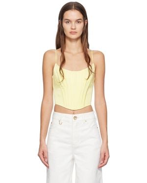 Zimmermann Yellow Scoop Neck Camisole - Multicolour