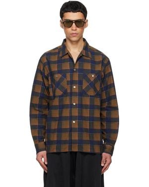Needles One-Up Printed Flannel Shirt - Black