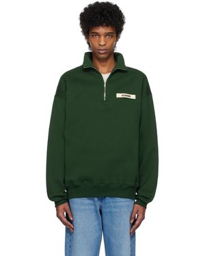 Jacquemus グリーン The Gros Grain Zipped-Rollneck スウェットシャツ