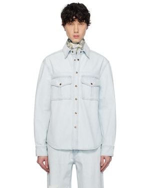 AFTER PRAY Safari Pocket Denim Jacket - White