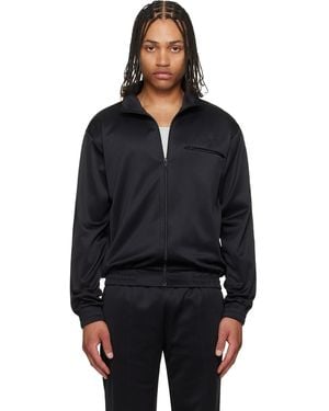 MM6 by Maison Margiela Embroidered Logo Track Jacket - Black