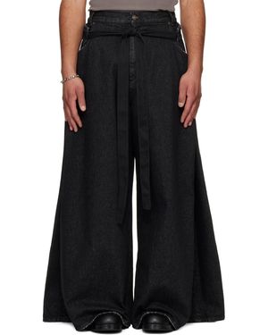 Lu'u Dan Tie Maxi Jeans - Black