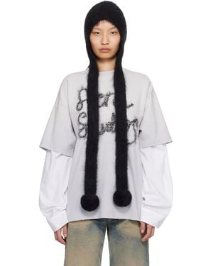 Acne Studios Mohair Earflap Hood - Black