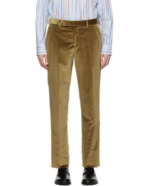 Paul Smith Tan Velvet Pants - Multicolour