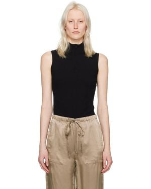 6397 Half Zip Tank Top - Black