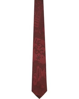 Vivienne Westwood Burgundy 8.5Cm 'Rock' Tie - Purple