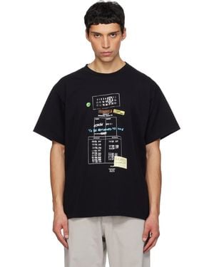 MM6 by Maison Margiela Library Stamp T-Shirt - Black