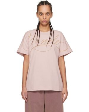 Moncler ピンク S/S ロゴ Tシャツ